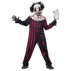 Костюм Кровожадный клоун детский California Costumes XL (12-14 лет) (комбинезон, воротник, маска с волосами)