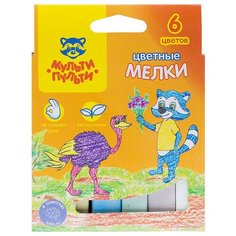 Мелки цветные Мульти-Пульти "Енот в Австралии", 6цв., 32 шт.