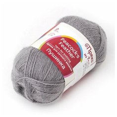 Пряжа пушинка (1 моток), 225м. 50г, Пряжа из Троицка, 69-Светлые сумерки Троицкая камвольная фабрика