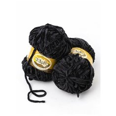 Пряжа Dolly Velour, (2 мотка), 93м. 100г., Adelia, черный