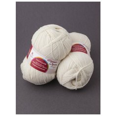 Пряжа из троицка "Подмосковная" (2 мотка), 250м. 100г, 166-Суровый Троицкая камвольная фабрика