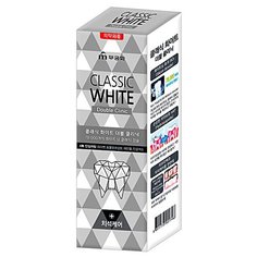 MUKUNGHWA Паста зубная отбеливающая с микрогранулами с мятой. Classic white double clinic, 110 гр.