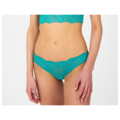 Innamore Трусы бразилиана низкой посадки кружевные basic lace, размер 2(42), зелeный