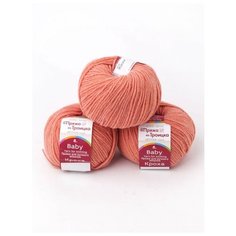 Пряжа из троицка "Кроха" (3 мотка), 135м. 50г, 396-Настурция Троицкая камвольная фабрика