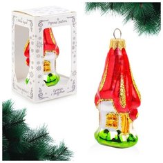 Ёлочное украшение "Домик", в подарочной упаковке, h-11см Карнавал премьер