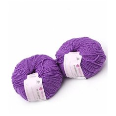 Пряжа Рельефная (2 мотка), 135м. 50гр., пехорка, 179-Фиалка