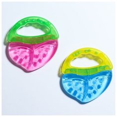 Крошка Я Прорезыватель охлаждающий с погремушкой «Ягодка», цвет микс