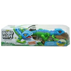 Интерактивная игрушка 1TOY RoboAlive Робо-ящерица (зелено-синяя) Т19291