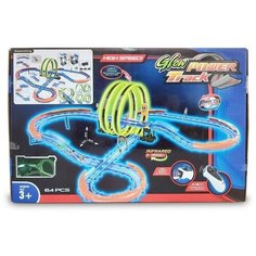 1toy NEOTRACK автотрек 64 детали светящийся ИК управление в компл 1 машинка с акб Т21045