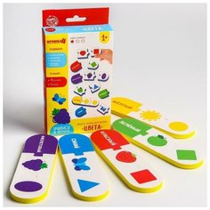 Крошка Я Макси - пазлы для ванны (головоломка), тройные «Цвета», 5 пазлов, 15 деталей