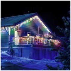 Новогодняя светодиодная гирлянда Бахрома 10 м цветной Baziator