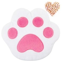 Мякиши Развивающая игрушка-грелка «Лапа», бело-розовая