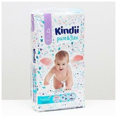 KINDII Подгузники одноразовые для детей Kindii pure & flex 4/L 7-14 кг jambo-pack 54шт