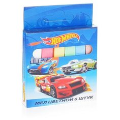 Мел цветной "Hot Wheels", 6 шт в упаковке с европодвесом Centrum