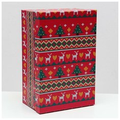 Подарочная коробка "Вязаный", 28,5 х 18,5 х 12 см 7114149 Сима ленд