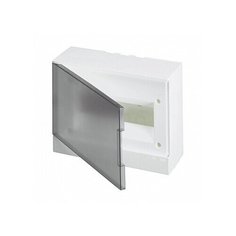 Распределительный шкаф Basic E, 12 мод., IP40, навесной, пластик, прозрачная серая дверь, с клеммами | код. BEW402212 | ABB