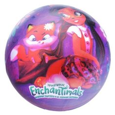 Мяч ПВХ 23см "Enchantimals", полноцвет, с блеском в сетке Играем вместе
