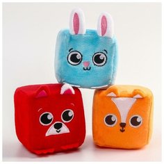 Крошка Я Развивающая игрушка - кубик для малыша «Зверята», микс