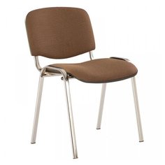 Стул Nowy Styl "Изо", каркас хром, обивка ткань коричневая C 24