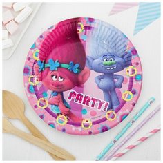 Тарелка бумажная «Тролли», 20 см, набор 8 шт. Procos