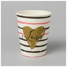 Стакан бумажный «Сердце», набор 6 шт. Страна Карнавалия