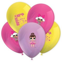 Шар латексный 10", 12" «Куклы» LOL, пастель, 1-сторонний, набор 25 шт., микс Procos