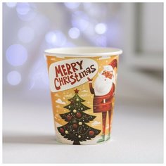 Стакан бумажный «Дед Мороз у ёлочки», набор 6 шт. Страна Карнавалия