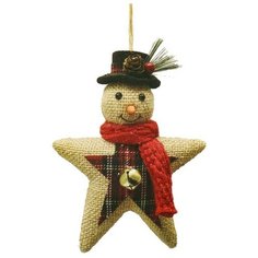 Набор для творчества - создай ёлочное украшение «Снеговичок-звезда холщевая» Школа талантов