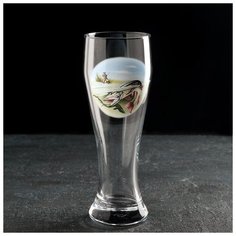 Бокал пивной «Рыбалка», 500 мл, рисунок микс ДЕКОСТЕК