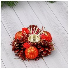 Подсвечник на одну свечу "Розочки" Зимнее волшебство