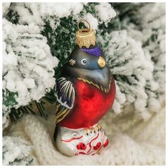 Ёлочное украшение "Снегирь" 10см Elita