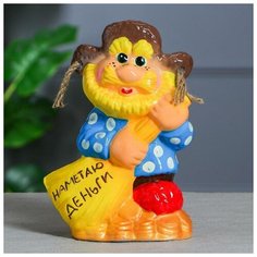 Копилка "Нафаня с метлой", 27 см, микс Керамика ручной работы