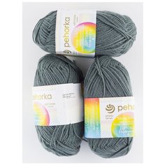 Пряжа Пехорка Детская новинка, 100 % акрил, 50 г, 200 м, 3 шт., 490 самшит