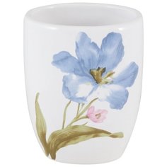 Стакан для зубных щеток Рыжий кот Прованс 001997, белый/голубой