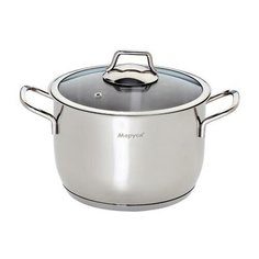 Кастрюля Маруся 20к со стеклянной крышкой 2.0л, нержавеющая сталь (цилинд.форма)