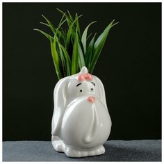 Кашпо фигурное "Собачка с бантиком" 7,5*9,5*10см Greengo