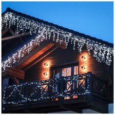 Новогодняя светодиодная гирлянда Бахрома 10 м белый Baziator