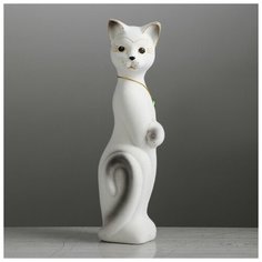 Копилка "Кот Лапа", белый цвет, 28 см Керамика ручной работы
