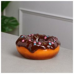 Копилка "Пончик", коричневая Керамика ручной работы