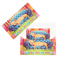 Конверт для денег "Душевного комфорта!" собака на диване (10 шт) Русский Дизайн