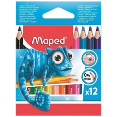 Карандаши цветные Maped PULSE 12 цветов мини, пластиковые, 832752 2 штуки