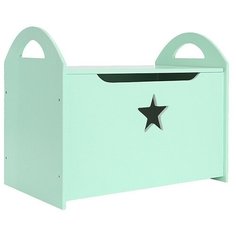 Детский сундук (ящик) мятный со звездочкой Посиделкин
