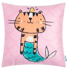 Подушка Этель "Pink tiger" 40х40 см, 100% п/э, велюр 7315331