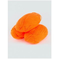 Пряжа Пехорка Детская новинка, 100 % акрил, 50 г, 200 м, 3 шт., 284 оранжевый
