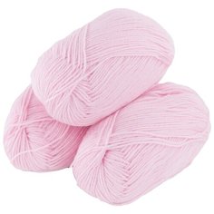 Пряжа "Детская новинка" (3 мотка), 50гр., 200м., Пехорский текстиль, 180-Св.бегония Пехорка