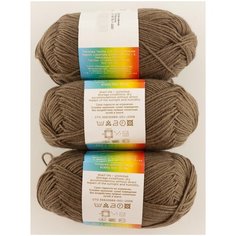 Пряжа "Детская новинка" (3 мотка), 50г., 200м, пехорка, 187-Капучино