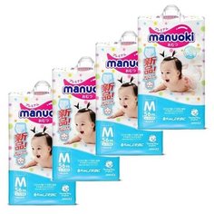 Подгузники-трусики М 6-11 кг 56 х 4 шт - Manuoki [JPM001-4]