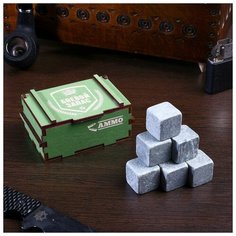 Камни для виски "Боевой запас", в шкатулке, 6 шт Дарим красиво