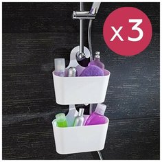 Набор универсальных подвесных контейнеров, 3 шт, белый, 24 x 8 x 27 см Вселенная Порядка