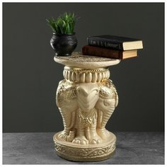 Подставка "Три слона" слоновая кость, 43х28х28см Хорошие сувениры